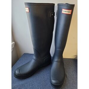 Hunter Original Tall Adjustable Blue Rain Boots Women's US 9 UK 7 EU 40